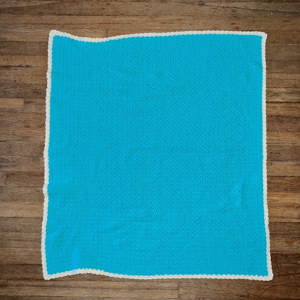 2 Hand Crocheted Baby Blankets